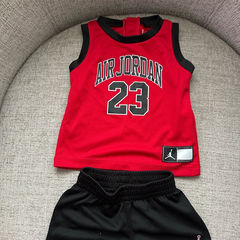 Jordan Kids Red and Black Air Jordan 23 Jersey